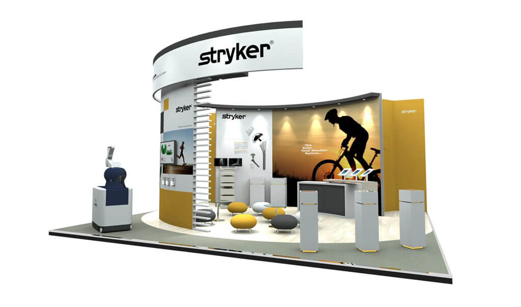 Bespoke Hire exhibition stand for Stryker